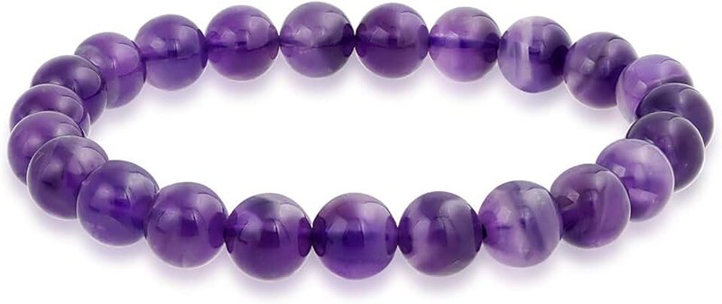 Bling Jewelry Natural Multi Color Semi Precious Gemstone Round Bead 8MM Strand Stackable Stretch Bracelet For Women Men Teen Unisex