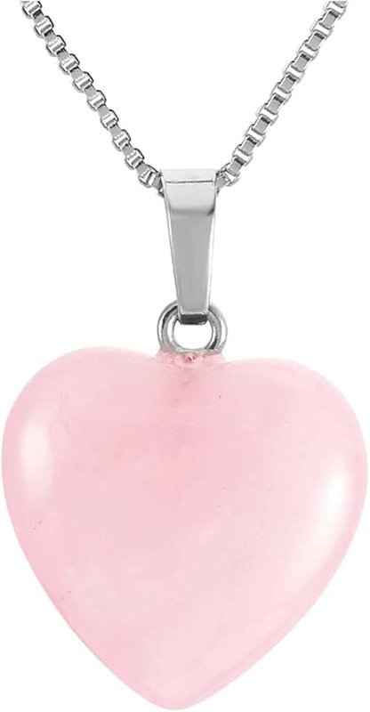 CrystalAge Rose Quartz Heart Pendant