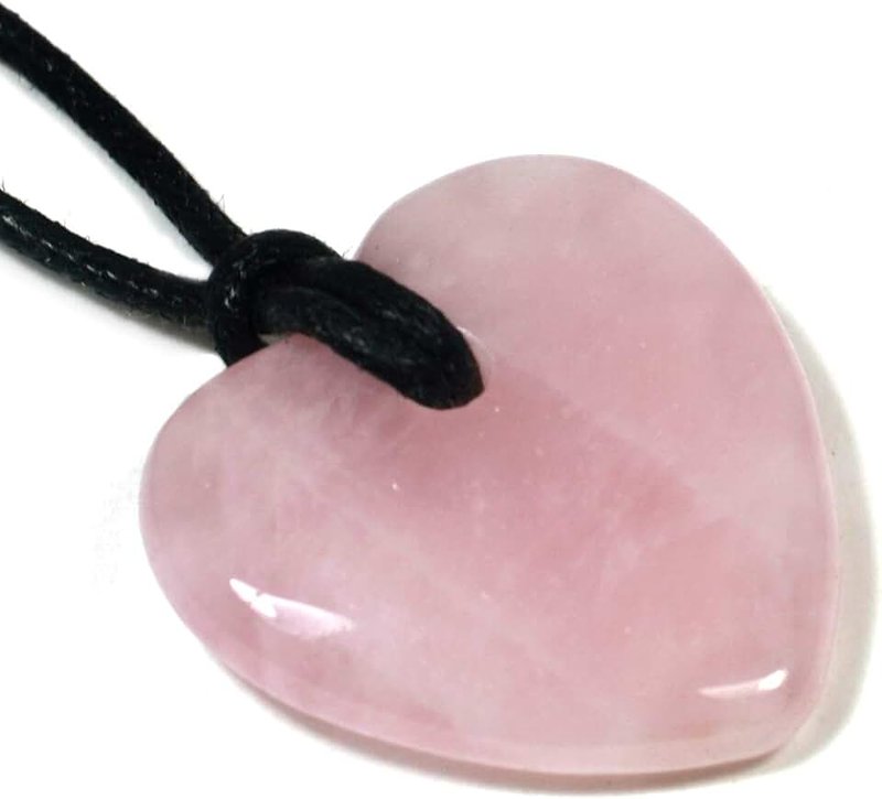 CrystalAge Rose Quartz Heart Necklace 'Love'