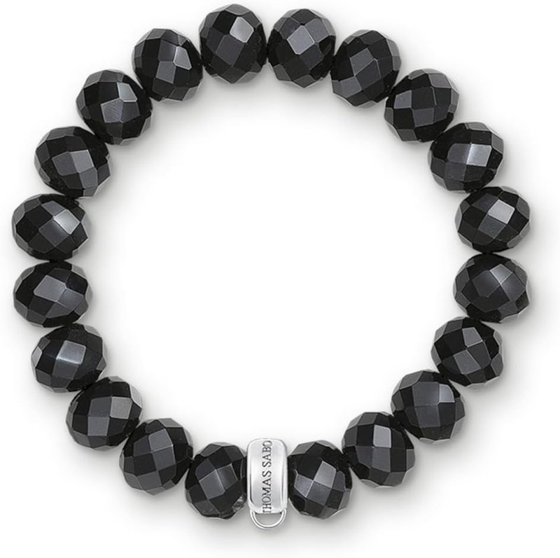 Thomas Sabo X0035-023-11 Women's Charm Bracelet Obsidian Black 925 Sterling Silver