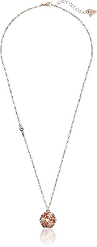 GUESS "Basic" Floral Ball Pendant Necklace