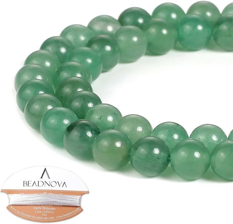 BEADNOVA 4-10mm Gemstone Round Loose Beads for Jewelry Making