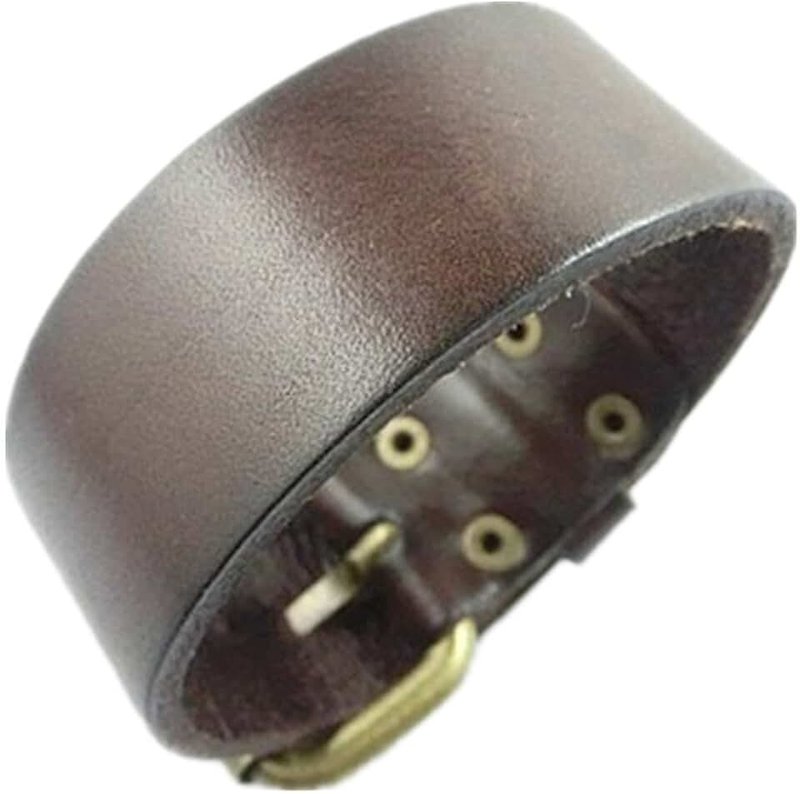 COOLLA Original Tribe Antique Men's Leather Cuff Bracelet Leather Wristband Jewelry S056 (Brown)