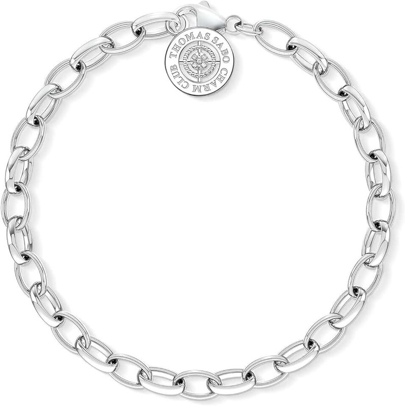 Thomas Sabo DCX0001-725-14 Women's Charm Bracelet Charm Club Diamond 925 Sterling Silver
