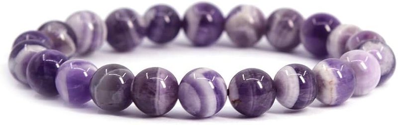 Justinstones 8mm Round Beads Stretch Bracelet 7 Inch Unisex