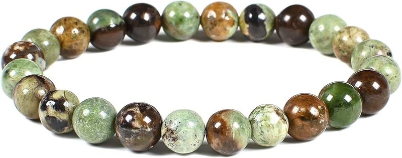 Justinstones Gem Semi Precious Gemstone 8mm Round Beads Stretch Bracelet 7" Unisex