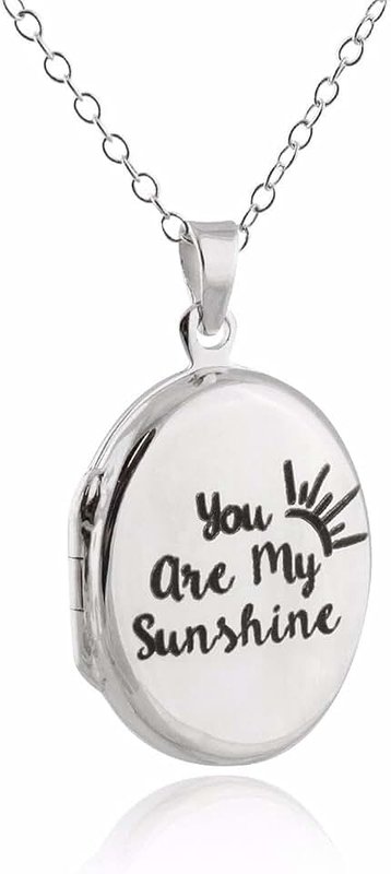 FashionJunkie4Life Sterling Silver Locket Necklaces for Women, 18" Cable Chain