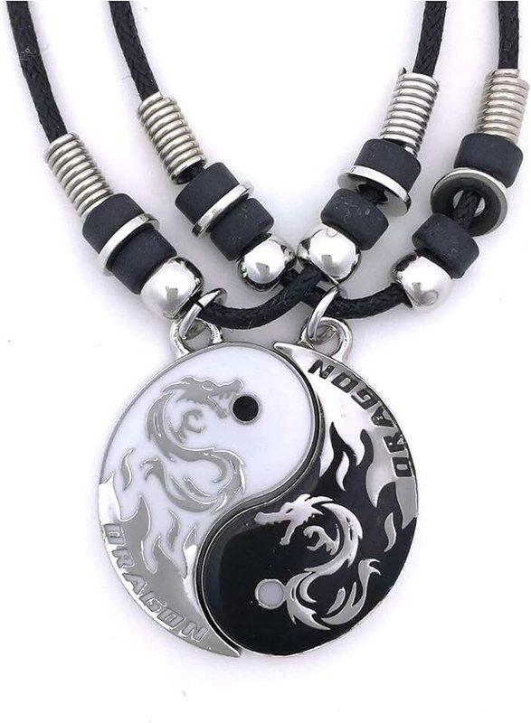 Tapp Collections Dragon Yin Yang 2 Pendant Necklaces Set