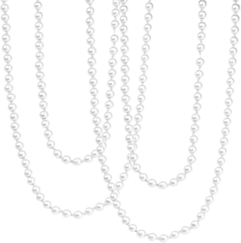 BeautyMood 2 Pcs Pearl Necklace, Stylish Long Pearl Chain for Clothing, Clothing Accessories Bead Accessories