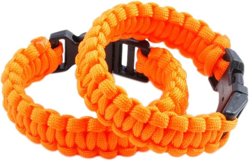 Nasogod Survival Paracord Bracelet Outdoor Wraps Emergency 350 Parachute Bracelet 9inch Pack of 2, 9 Inch, Polyester