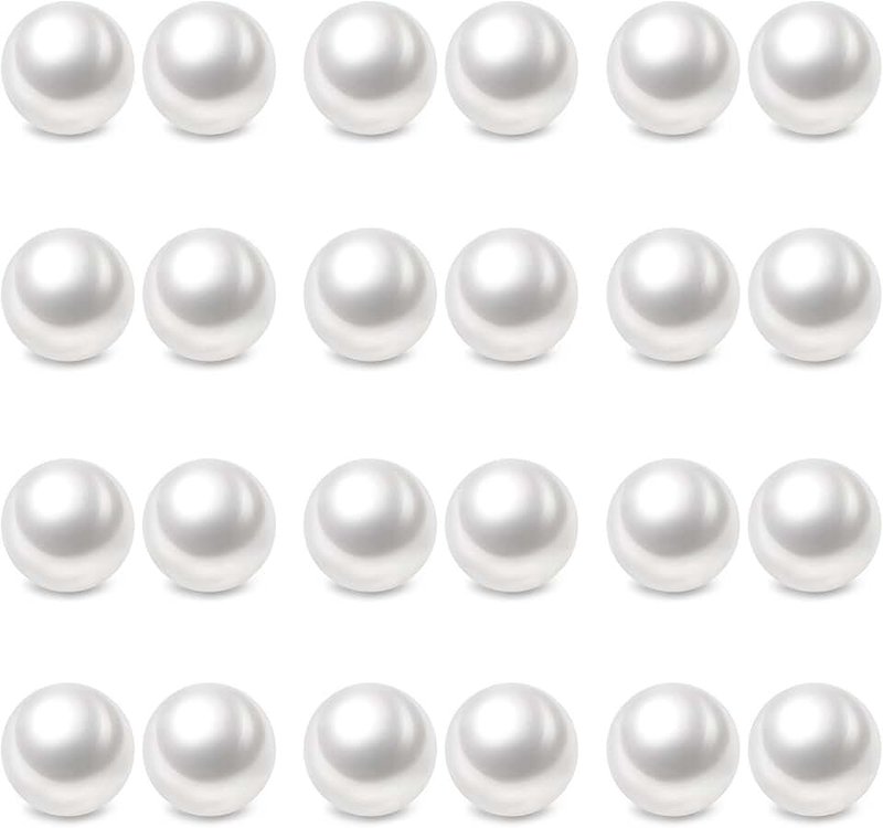 Charisma Pearl Earrings Surgical Steel Pearl Stud Earrings Set for Women Girls Faux Pearl Earrings Pack (3mm- 12mm, White Colored Pearl Earrings)