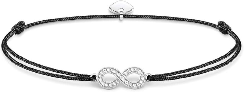 Thomas Sabo LS003-401-11-L20v Women's Bracelet Black Little Secret Infinity Sign 925 Sterling Silver