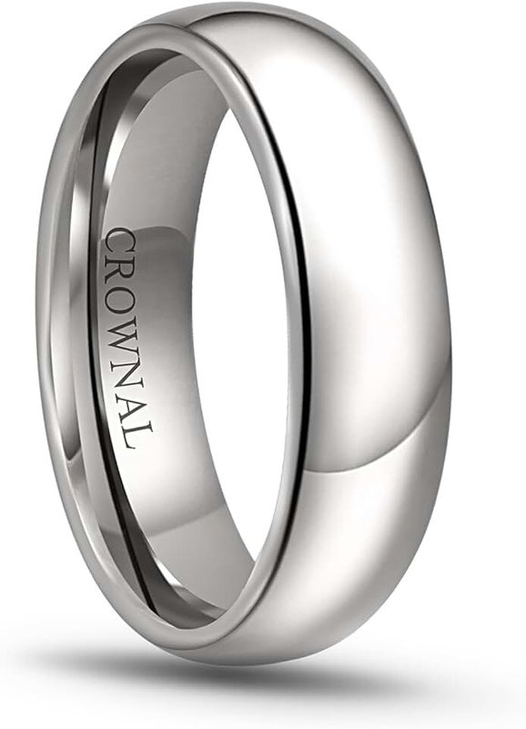 CROWNAL 6mm 8mm Black Hammered Tungsten Wedding Couple Bands Rings Men Women Matte Hammer Brushed Finish Engraved I Love You Size 5 To 17