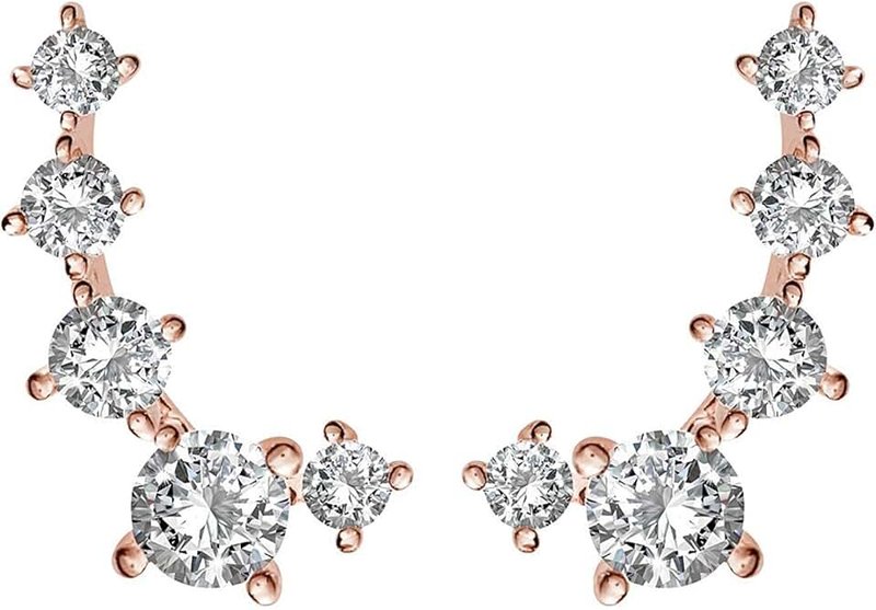 PAVOI 14K Gold Plated Sterling Silver Post Ear Crawler - Arrow Cuff Earrings Hypoallergenic Stud Ear Climber Jackets