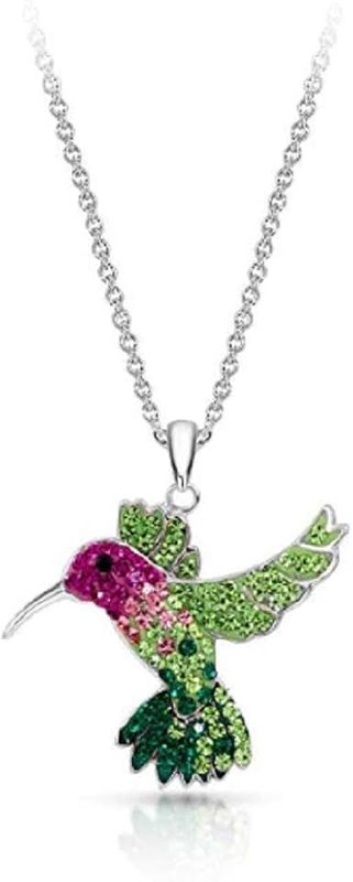 BLING BIJOUX Jewelry BLING BIJOUX - WOMEN'S SILVER NECKLACE - Sterling Silver pendant necklace with crystal animals - women's jewellery and Gifts - 925 silver Women's Jewelry and Chain Necklace - 20 inch long …