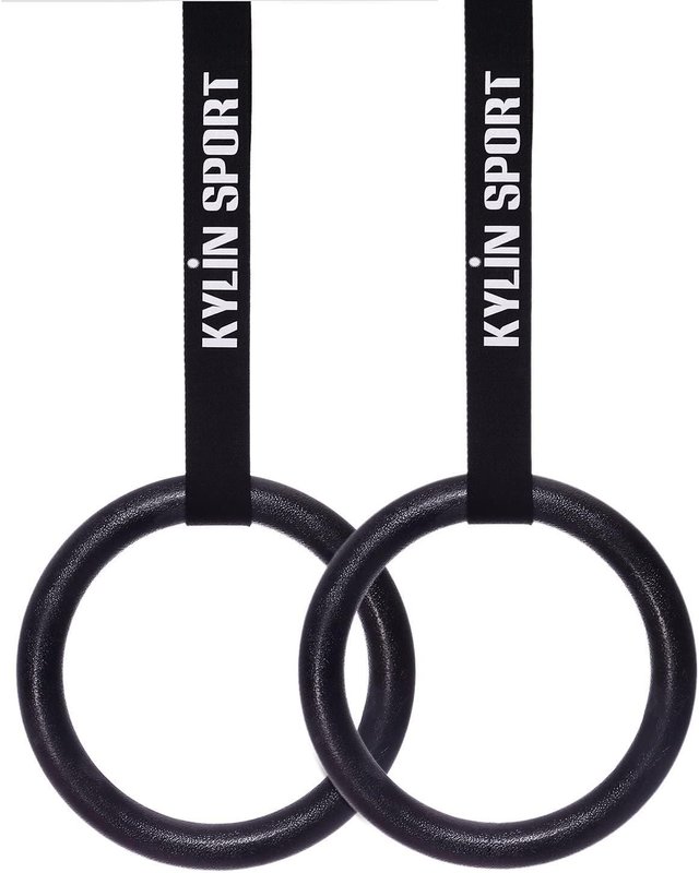 KYLIN SPORT Gymnastic Rings with Adjustable Straps Heavy Duty Exercise Gym Rings for Pull Ups and Dips,Cross-Training Workout,Strength Training,Fitness