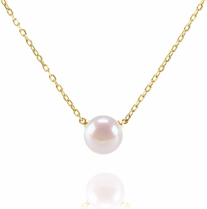 PAVOI Handpicked AAA+ Freshwater Cultured Single Pearl Necklace Pendant | Gold Necklaces for Women