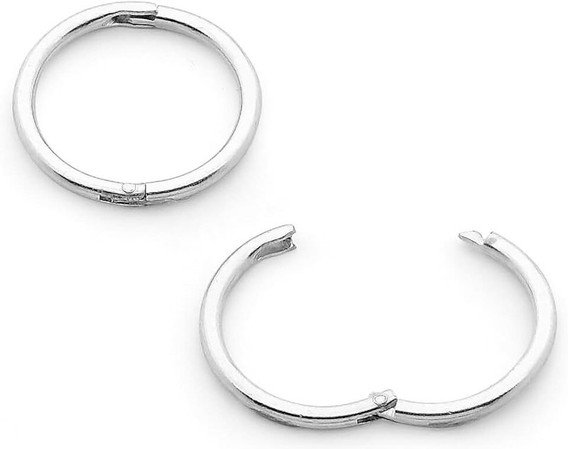 365 Sleepers Sterling Silver Handmade in Australia Hinged Hoop Nose Lip Ring Sleeper Earrings Nickel Free Hypoallergenic 8mm - 14mm