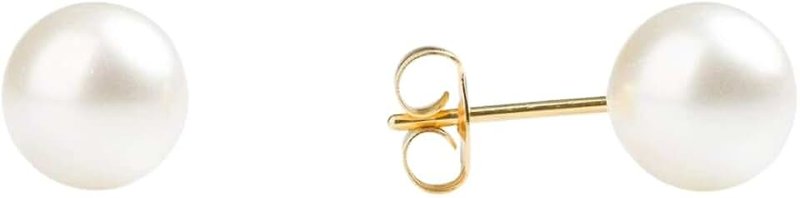 STUDEX Sensitive White Pearl Stud Earrings | Hypoallergenic and Nickel Safe for Sensitive Ears | Gold Plated Posts | High Fashion Earrings for Women and Men