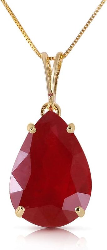 Galaxy Gold GG 4.75 Carats14k Solid White Yellow Rose Gold Born A Lioness Ruby Pendant Necklace 4295