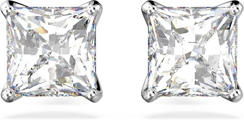 Swarovski Stilla Attract Collection, Earrings, Necklace and Ring, White Crystals in a Rhodium Plated Setting