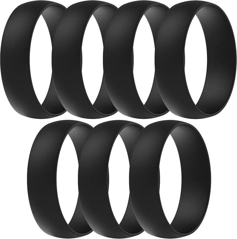 ThunderFit Silicone Rings | 7 Pack | 1 Pack Wedding Bands for Men & Women 6mm Wide