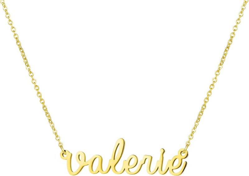 Awegift Personalized Name Necklace 18K Gold Plated New Mom Bridesmaid Gift Jewelry for Women