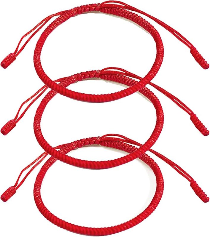 Rimobul Handmade Tibetan Buddhist Lucky Rope Bracelet - 3 Pack