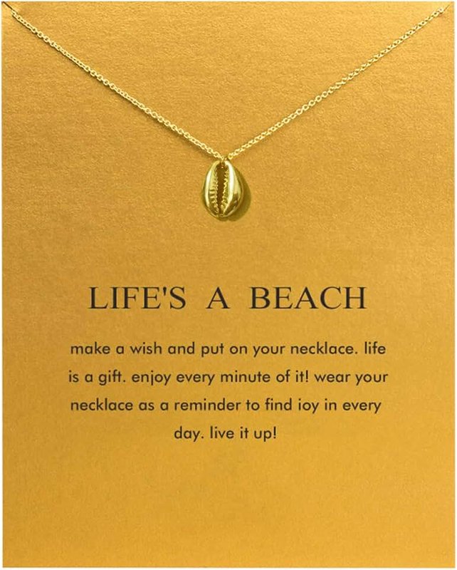 Baydurcan Hundred River Friendship Anchor Compass Necklace Good Luck Elephant Pendant Chain Necklace with Message Card