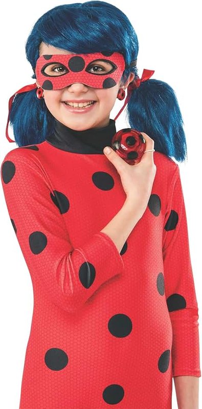 Rubie's Rubie's Official Miraculous Ladybug Childs Clip-on Earrings and Yo-Yo Set, Fancy Dress Accessory Set