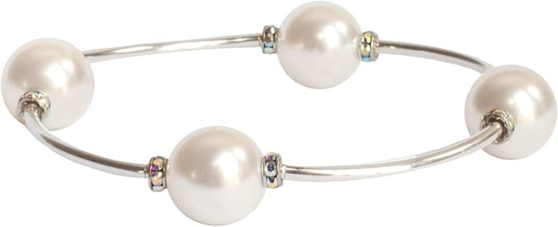 Made As Intended the Blessing Bracelet - 12mm Crystal White Pearl Blessing Bracelet