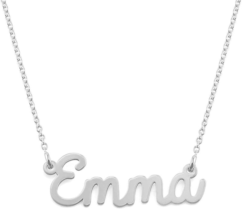 MyNameNecklace ¬- Personalized Cursive Name Necklace Pendant in Sterling Silver –Customized Jewelry – Gift for Women - Gifts for Christmas