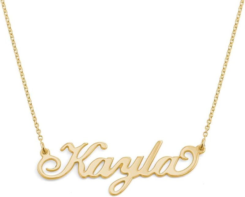 MyNameNecklace ¬– Personalized Carrie Name Necklace in Sterling Silver 925 & Gold Plating – Custom Pendant Nameplate – Customized Jewelry – Gift for Women – Gifts for Christmas