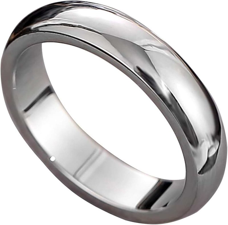 CCBFY 2 MM 4 MM Stainless Steel Ring Jewel Roman Numerals Stackable High Polish Plain Dome Tarnish Resistant Comfort Fit Ring Wedding Band Size 3-15