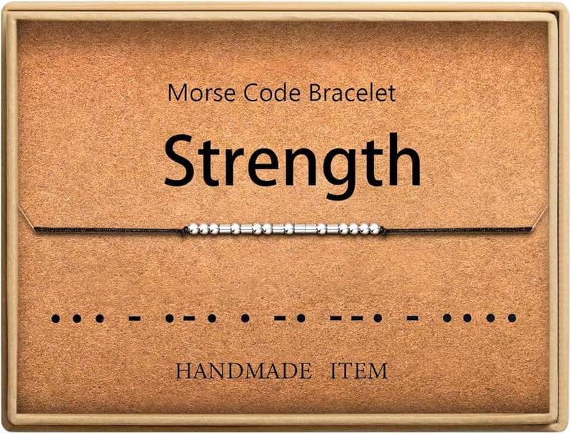 Lcherry Personalized Gift for Women Funny Morse Code Bracelet for Women Friendship Inspirational Gifts for Women
