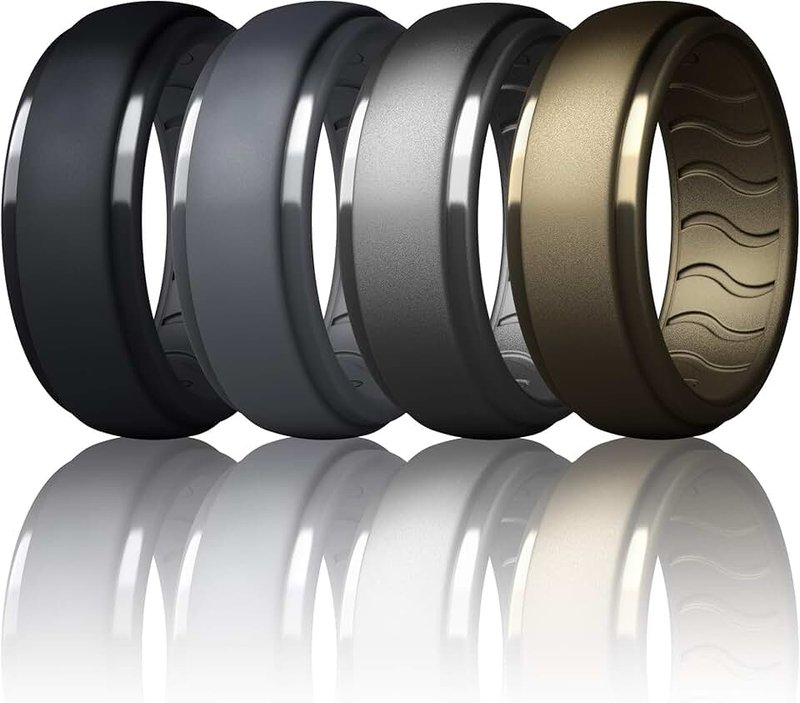 Dookeh Silicone Ring Men, Mens Silicone Wedding Band, Rubber Wedding Rings For Men, Silicone Wedding Band Men