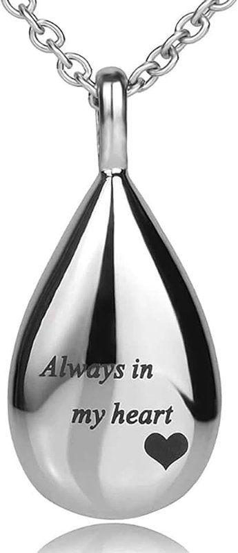 wskvoker Urn Necklaces for Ashes, Cremation Necklack for Ashes, Urn Necklaces for Ashes for Women, Cremation Jewelry Locket Stainless Steel Keepsake Waterproof Memorial Pend…
