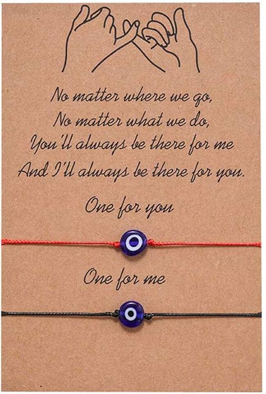 SIPELATY Pinky Pomise Distance Matching Bracelets for Best Friends Women Girls Sunflower Boho Bracelet Friendship Jewelry Birthday Gifts for Girls with Gift Card