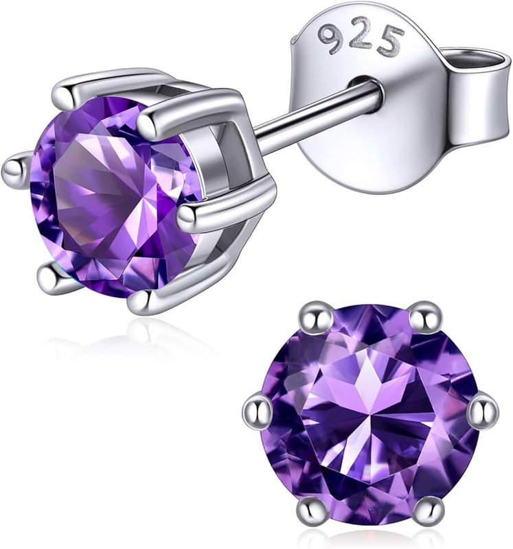 ChicSilver Heart-Shaped 12 Months Created Birthstone Necklace Jewelry Sterling Silver Pendant Necklace