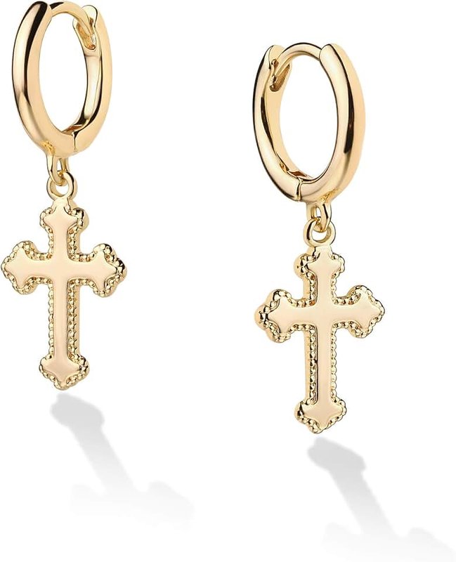 VACRONA Gold Heart Hoop Earrings Huggie Earrings for Women 14k Gold Plated Small Hoops Earrings