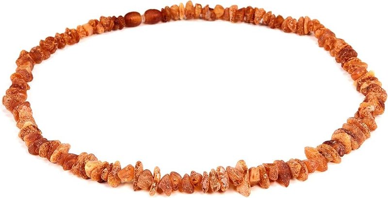 AMBERAGE Natural Baltic Amber Necklace for Women - Hand Made from Raw/Certified Baltic Amber Beads(2 Sizes)