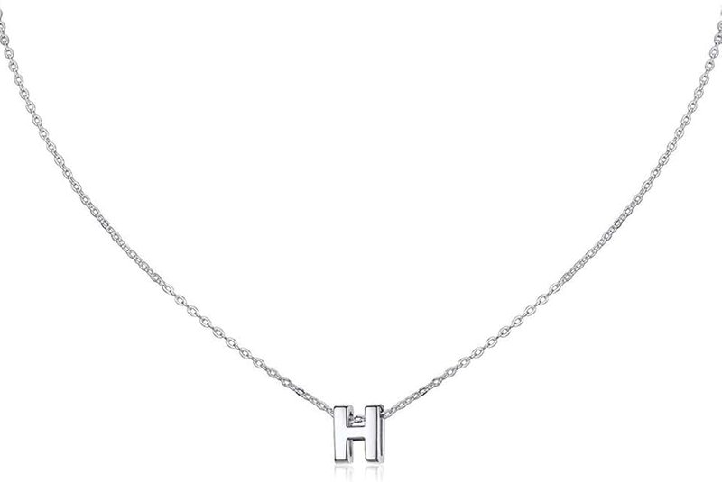 MOMOL Small Initial Necklace for Women Stainless Steel Tiny Letter Necklace Personalized Name Necklace
