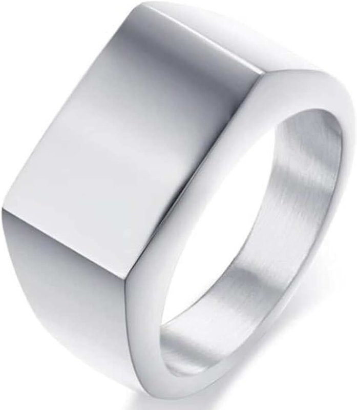 JUDE Retro Vintage Style Stainless Steel Signet Ring