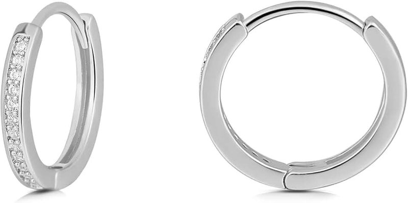 Gacimy Gold Huggie Earrings for Women 14K Real Gold Plated, Small Cubic Zirconia Cartilage Hoop Earrings Cuffs for Women