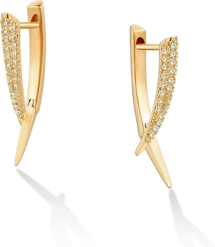 LOYATA Chain Earrings Gold 14K Gold Filled Dainty Small Simple Hypoallergenic Jewelry Gift for Women