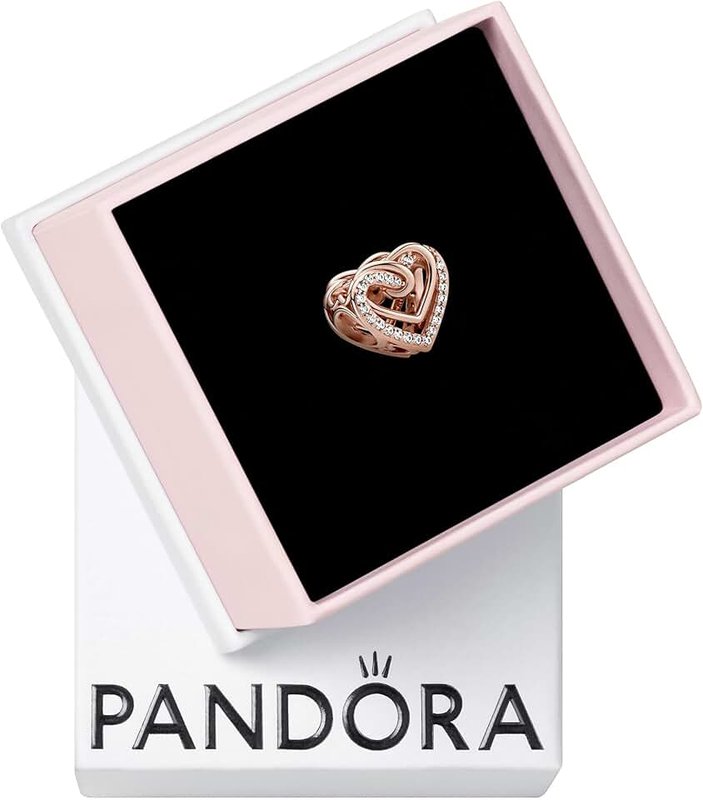 PANDORA Sparkling Entwined Hearts charms