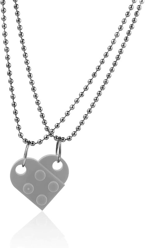 Smiling sunflower Best Friends Brick Heart Grass Set- Detachable Necklace