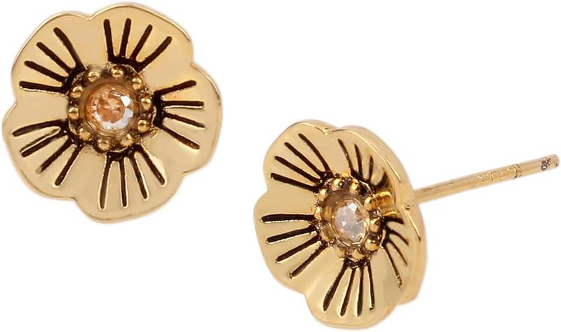 COACH Tea Rose Stud Earrings