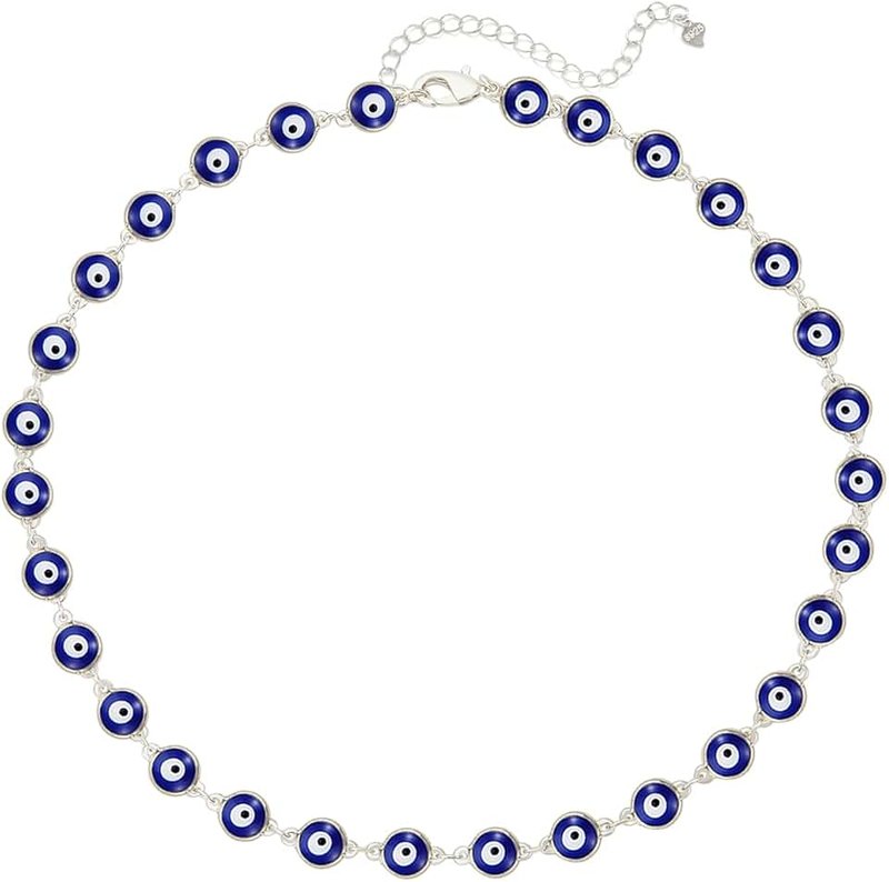 YANCHUN Evil Eye Necklace Turkish Evil Eye Necklace for Women Men Ojo Turco Protection Choker Necklaces