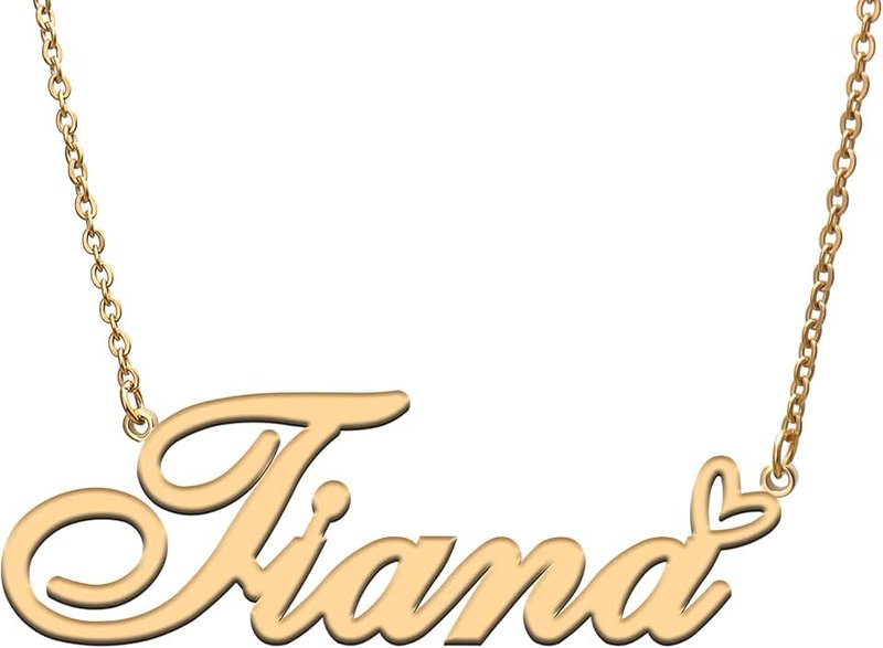 RONKAH Custom Personalized Name Necklace with Heart Customized Name Necklace for Women Personal Fashion Necklace Best Gift for Girl Mother Daughter Friendship Christmas Birthday